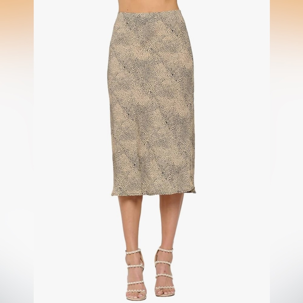Leopard Print Midi Skirt